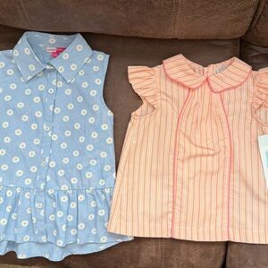 Two Size 5 Girls Summer Tops